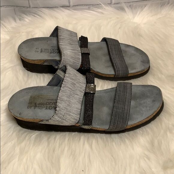 Naot Brenda Gray/Black Fashion Slides Size 40/9 - Picture 5 of 8